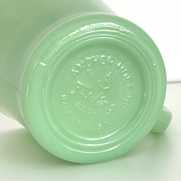 Vintage Jadeite Coffee Mug Anchor Hocking Fire King D Handle MCM - Picture 4 of 9